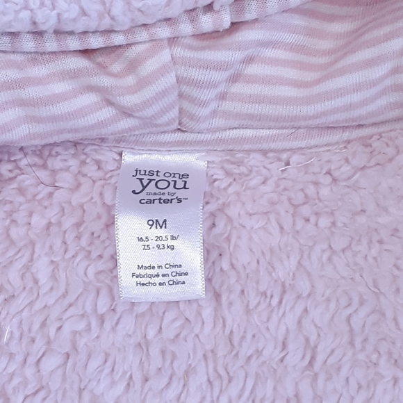 Carter's Pink Kitty Fleece Bunting Size 9 Months - Picture 4 of 6